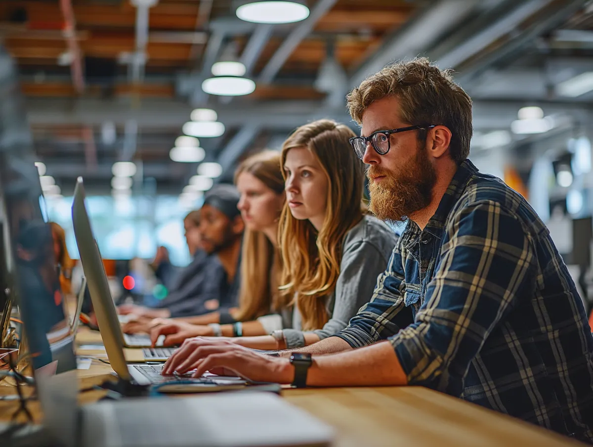 Especialista em reunião com startup