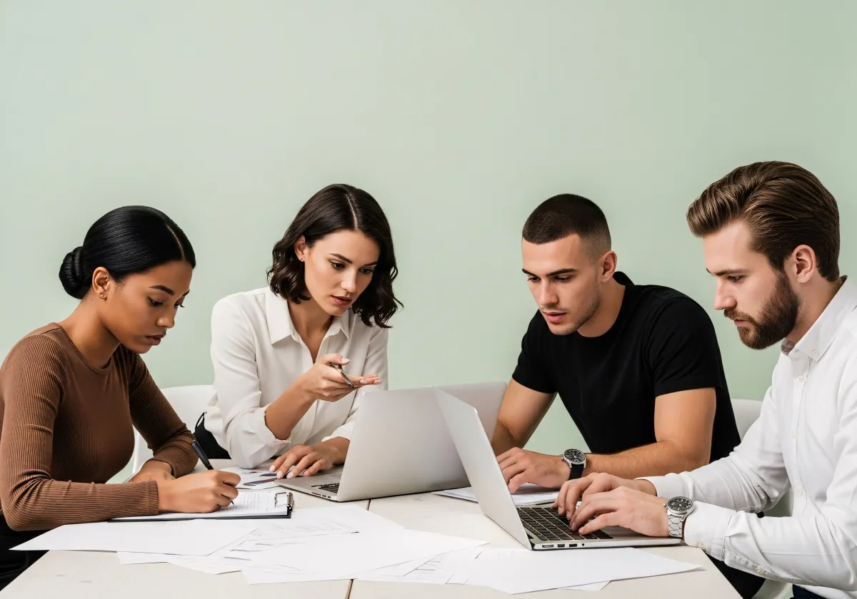 Equipe de consultoria em software fiscal