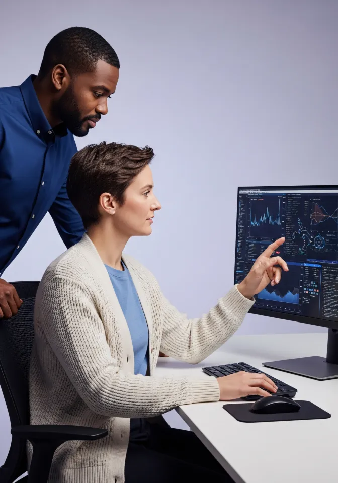 Empreendedores usando software fiscal